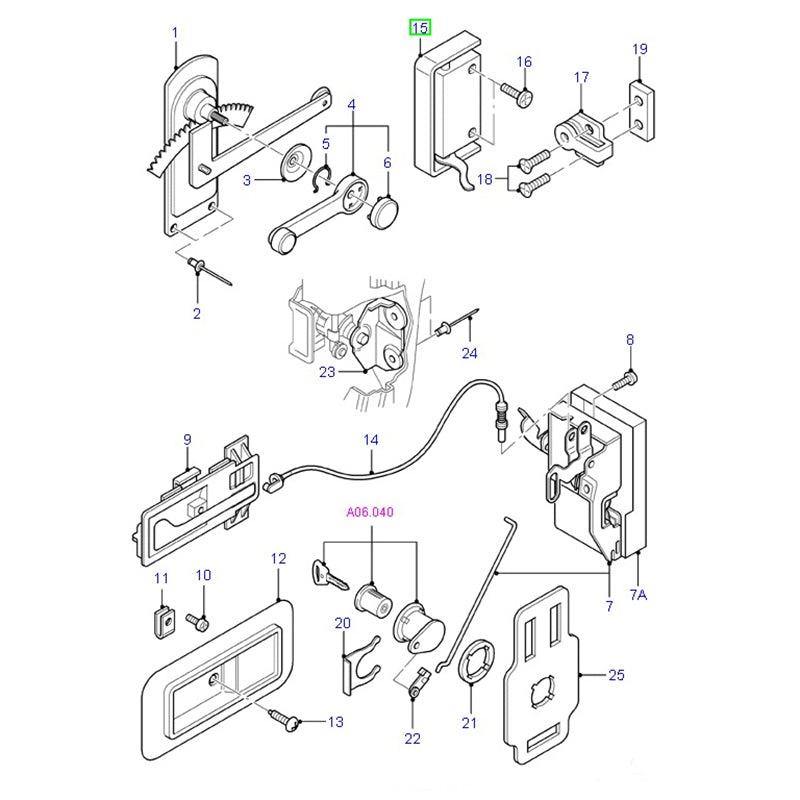 92VBV22400AE Front Door Handle Outer Right To Suit VG Ford Transit 1090806