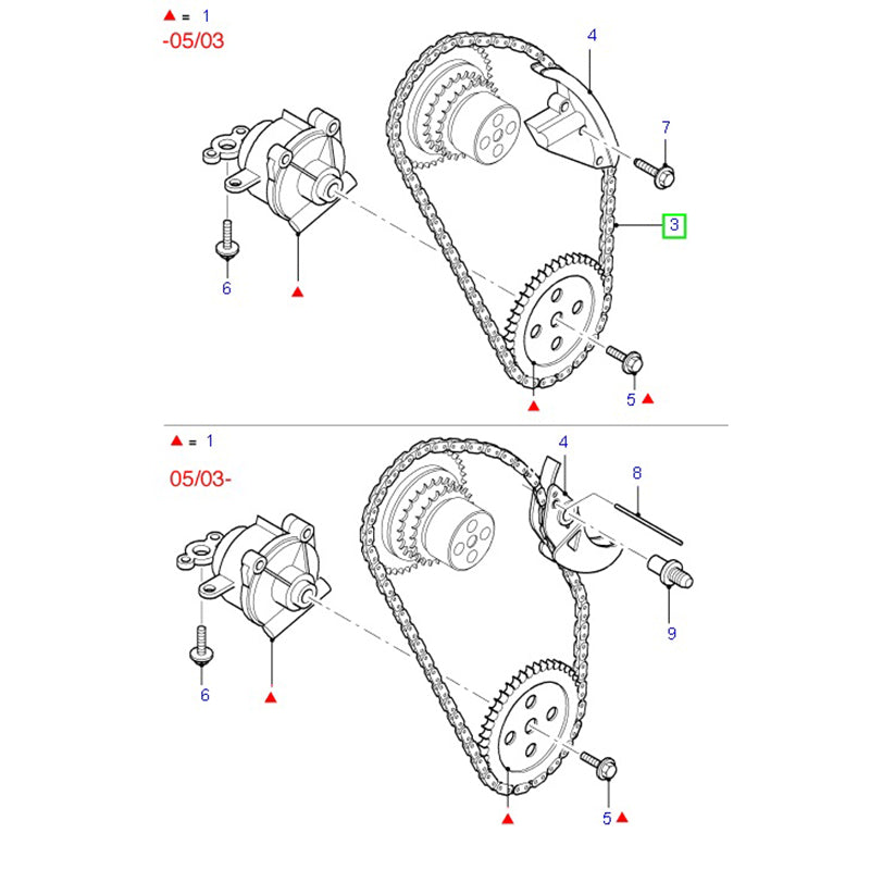 Genuine Oil Pump Chain to suit VH / VJ / VM / VO Ford Transit + Ranger 3S7Q6A895AA / 1235939