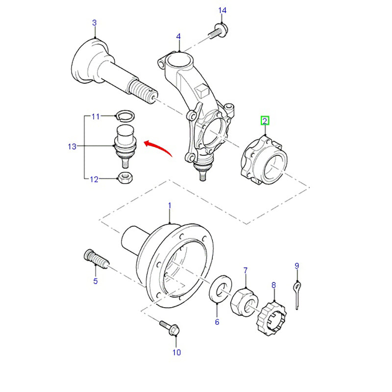 Front Wheel Hub Bearing Kit to suit VH / VJ Ford Transit 1C1J1K018AA / 1201300