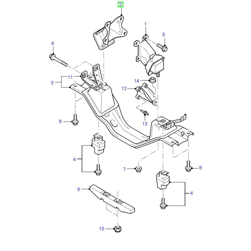 Genuine Right Hand Engine Mount to suit Ford Transit VH / VM 2.4L 3C166B014AA / 1334259
