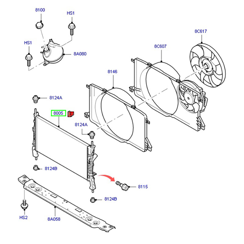 Genuine Radiator Assembly to suit 2.4L RWD VM Ford Transit 6C118005CA / 1383317