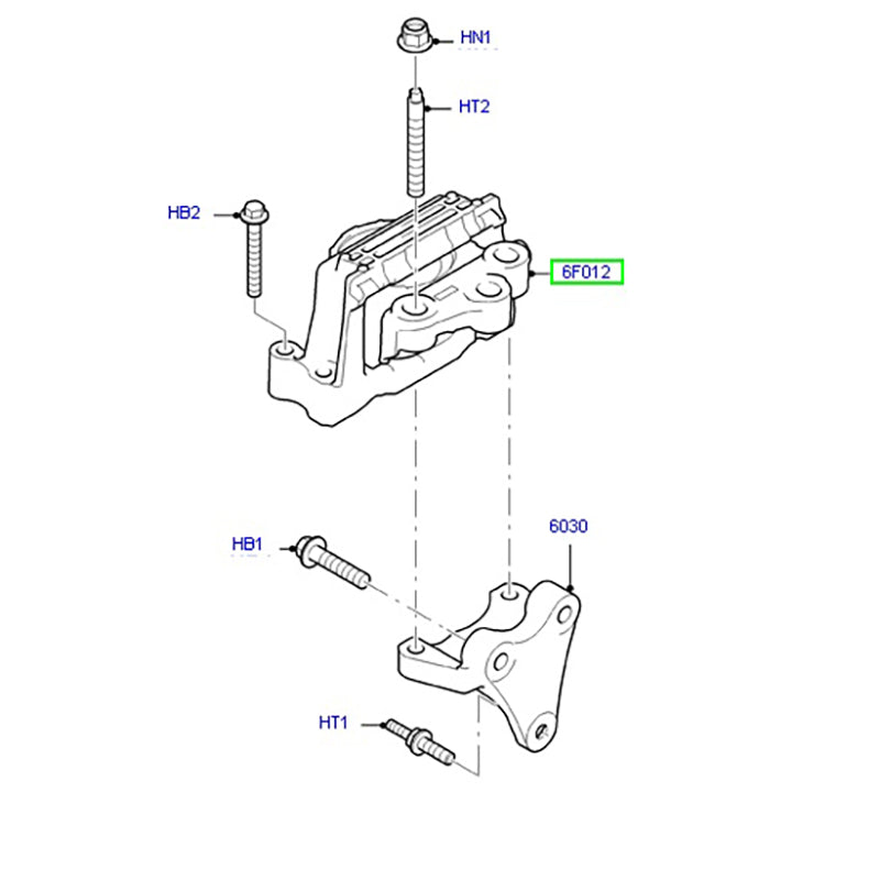 Insulator Assy / Engine Support R/H to suit VM 2.2L FWD Ford Transit 6C116F012AB / 1384138