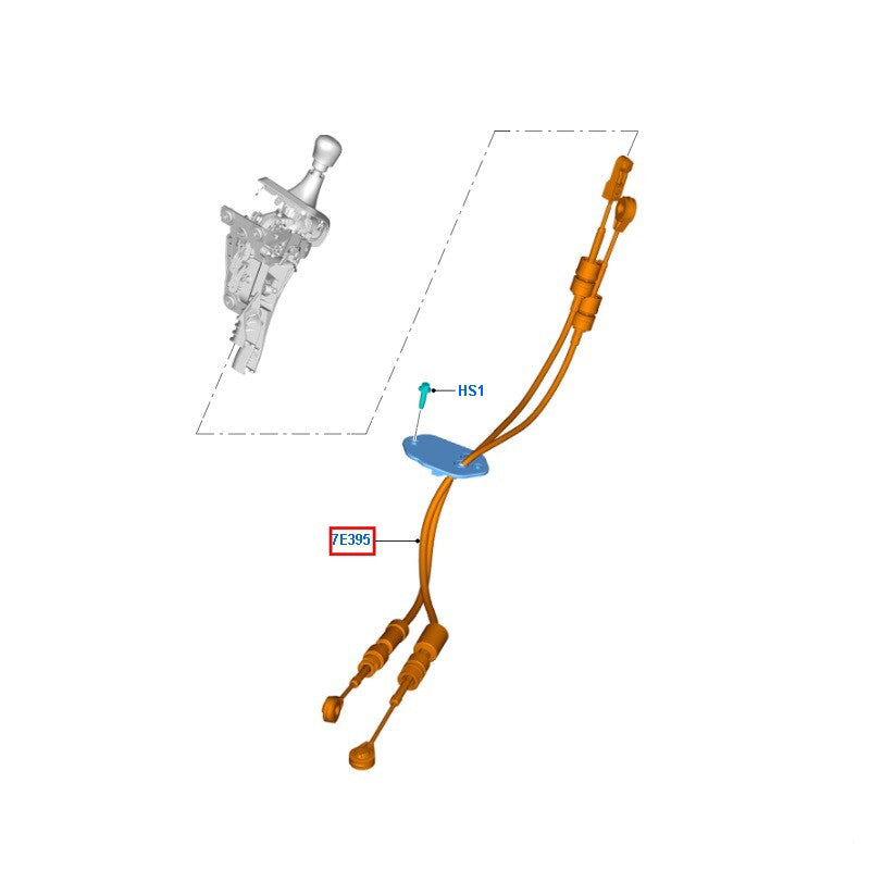 Gear Shift Cable to suit 2.4L VM RWD 6 Speed Ford Transit CC1R7E395LA / 1749585