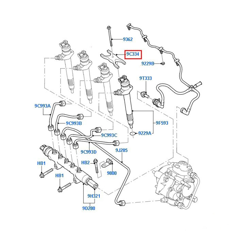 Genuine Injector Hold Down Bracket to suit 2.4L VM Ford Transit Van 6C1Q9L535AD / 1422558