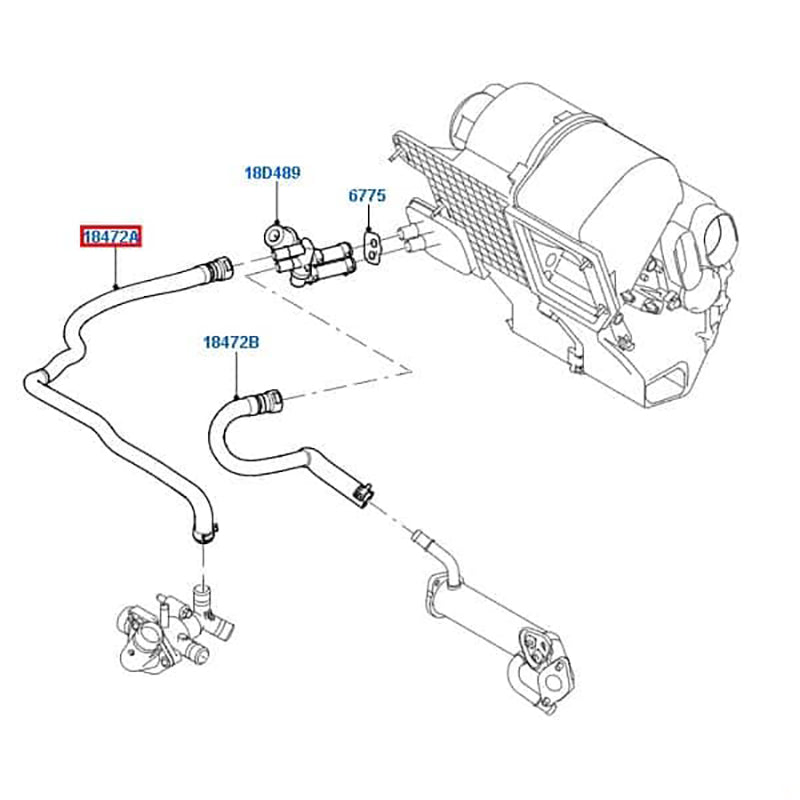 Coolant Hose / Outlet Heating Hose suits VM Ford Transit 6C1118K582CE / 1494879