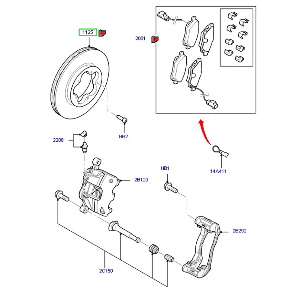 Front Brake Disc to Suit FWD VM Ford Transit Van 6C111125BB / 1503290