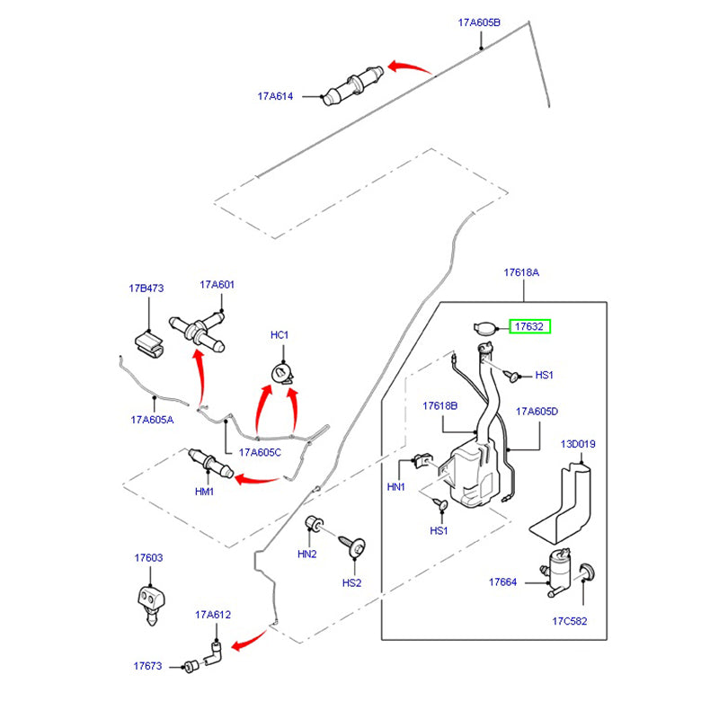 Windscreen Washer Bottle Cap / Reservoir Cap to suit VG / VH / VJ / VM Ford Transit 6C1117632AC / 1520310