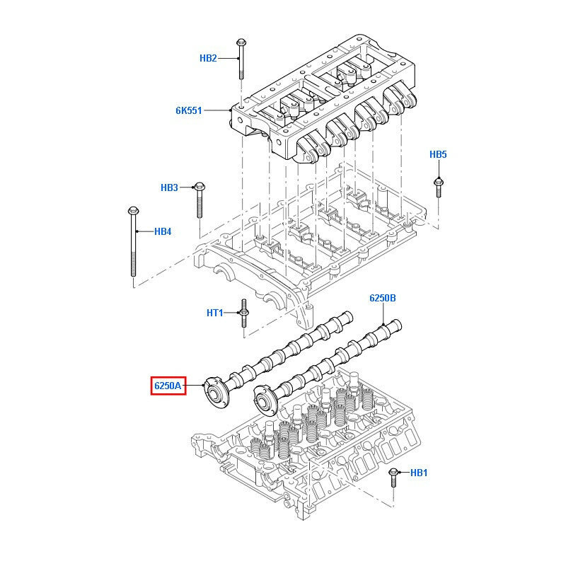 Genuine Cam Shaft / Exhaust Side to suit 2.4L VM Ford Transit 6C1Q6A273BB / 1545166