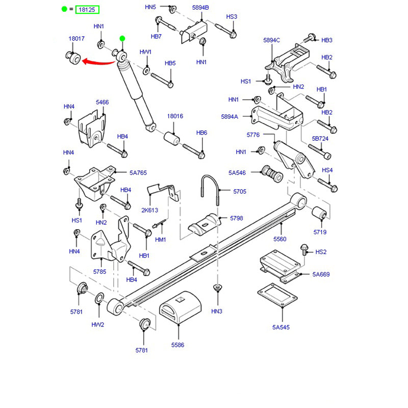 Genuine Rear Shock Absorber to suit RWD VM Ford Transit 8C1V18080AC / 1606826