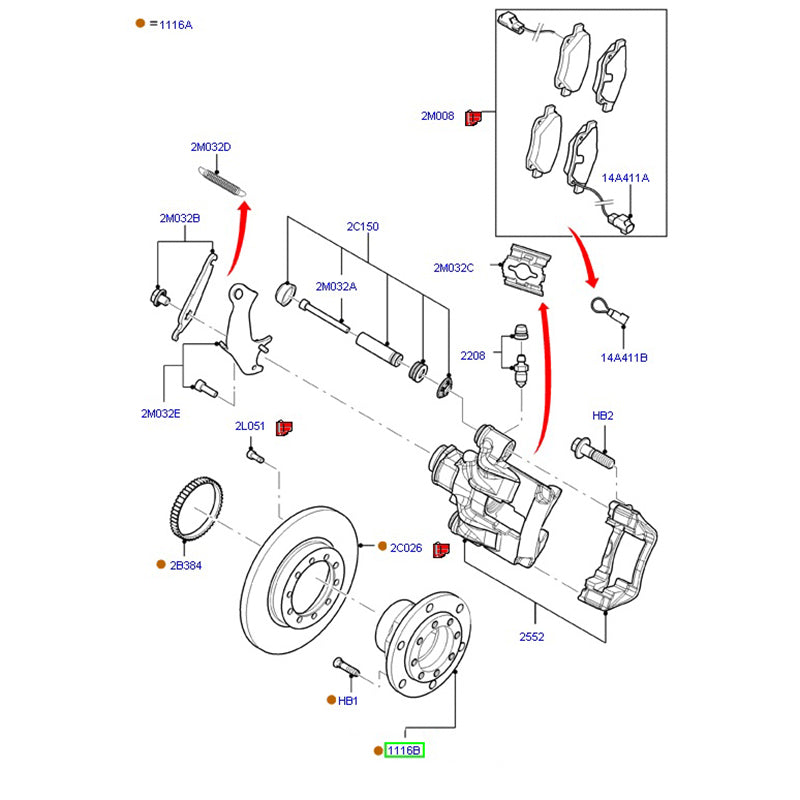 Rear Hub Assembly to suit RWD Dual Rear Wheel VM Ford Transit 6C111109DA / 1619415