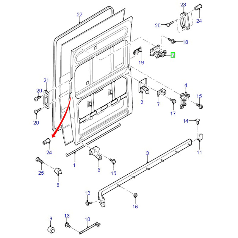 Genuine Sliding Door Roller - Left Hand Upper to suit VJ, VH, VM 2000-2014 Ford Transit Vans 1639910 / YC15V25029AF