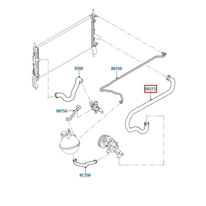 Genuine Lower Radiator Hose to suit VM Ford Transit Van 7C118B273AB / 1695561