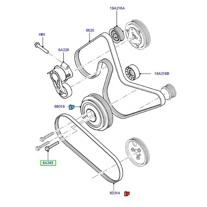 Harmonic Balancer Pulley Bolt to suit 2.2L / 2.4L VH / VJ / VM / VO Ford Transit BK2Q6A345AA / 1697695