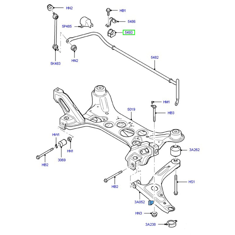 Front Sway Bar D Bush 20mm Dia to suit VH / VJ / VM Ford Transit 3C115484CB / 1748361