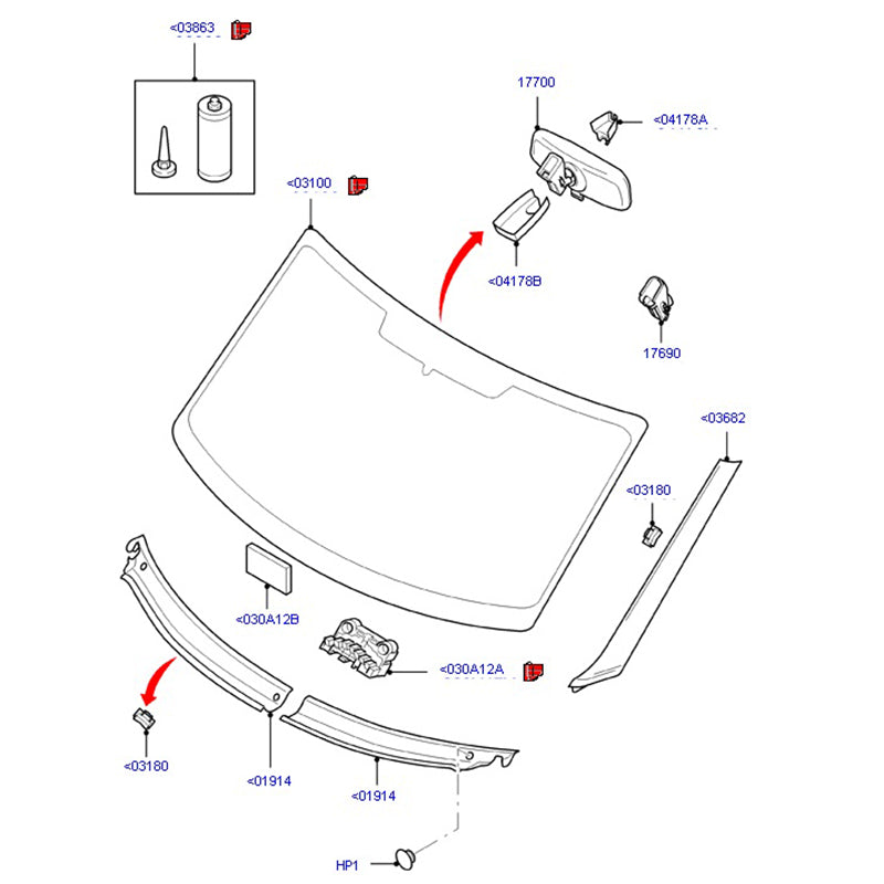 Genuine Drivers Side / Right Hand Screen Moulding / Windscreen Moulding to suit VM Ford Transit Vans 6C11V03682AJYYGY/ 1755017