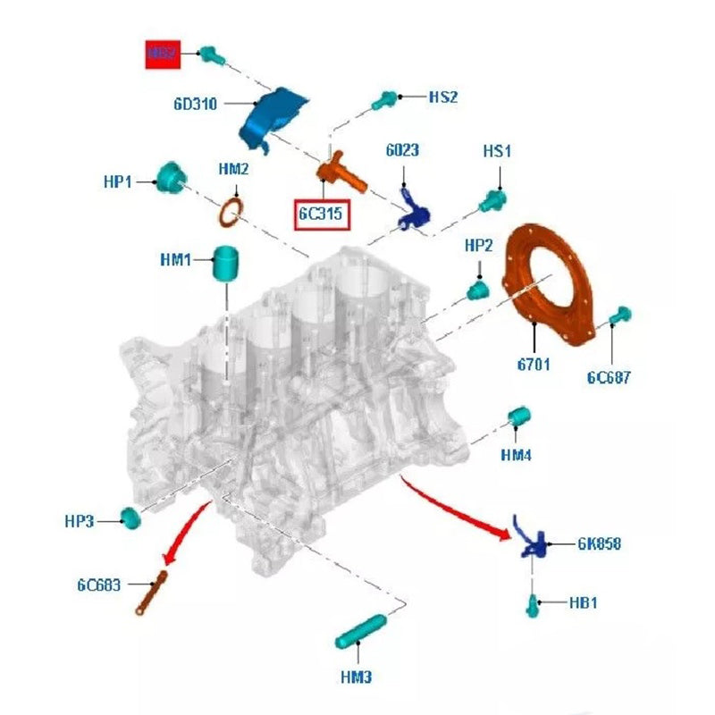 Genuine Crankshaft Position Position Sensor to suit 2.2L FWD / RWD Ford Transit BK216C315AC / 1808524