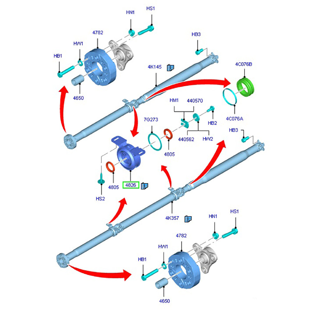 Genuine Tail Shaft Mount / Carrier Bearing 30mm to Suit VH / VJ / VM / VO Transit Vans YC1W4826BC / 4104708