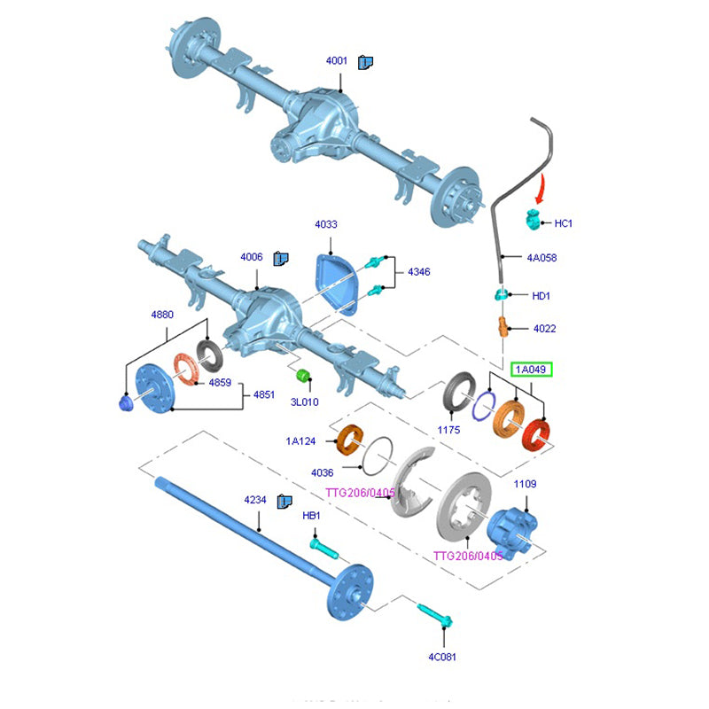 Rear Wheel Bearing Kit to suit Single Rear Wheel VO Ford Transit BK3W1A049AA / 1815273