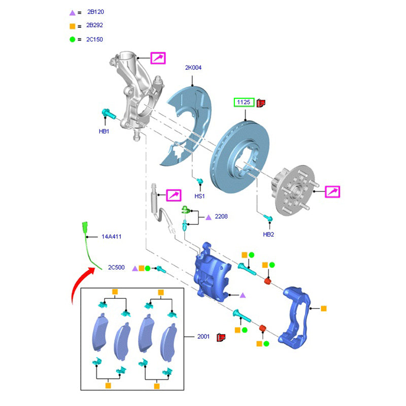 Ford Front Brake Disc FWD SRW To Suit Ford Transit VO BK211125BC / 1842994
