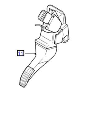 Genuine Ford Accelerator Pedal / Accelerator Throttle Pedal suits VH / VJ / VM 2.4 RWD Ford Transits 1C119F836AD / 4728384
