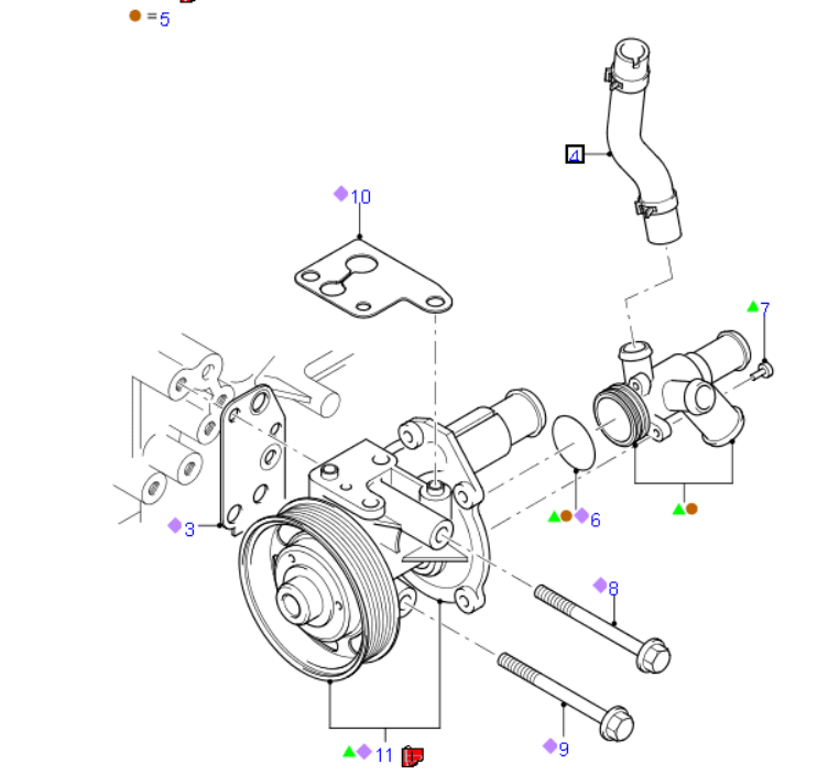 Water Pump Hose to suit VH/VJ/VM 2000-2014 1100014 / 1C1Q8A582AC