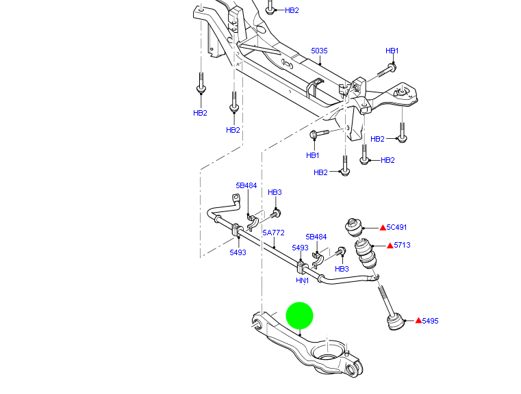 1M505K652AA Ford Focus Rear Control Arm
