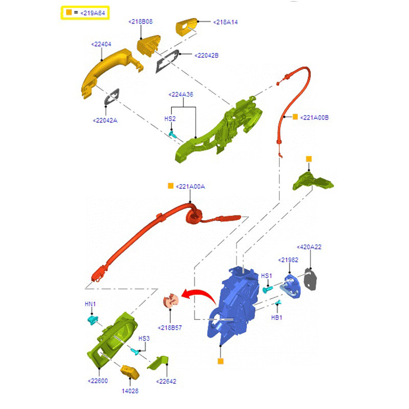 Genuine Ford Latch Assy RH Front Sheilded - Deadlock to suit Ford Transit VO BK31V219A64BL / 2425730