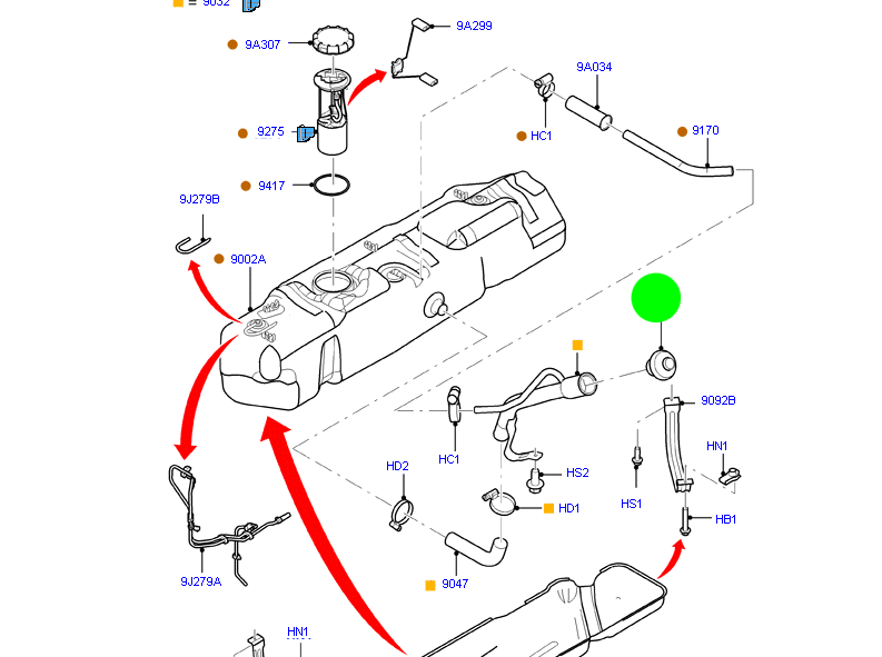 2C1A9K163AA Ford Transit Fuel Tank Cap with 2 x keys suit VM 2006-2014