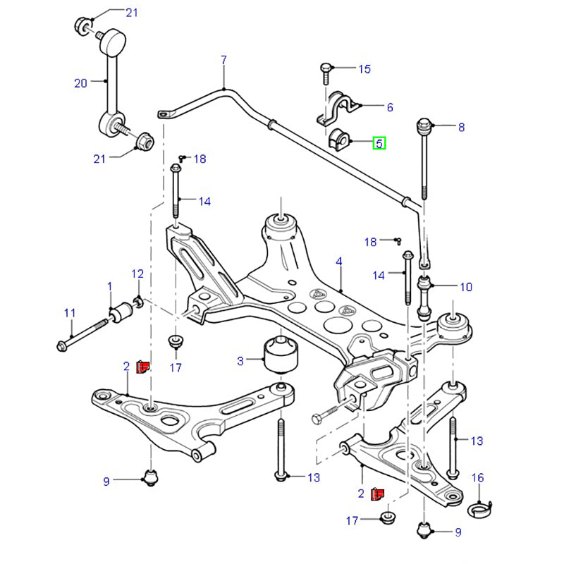 Front Sway Bar D Bush 23.5mm Dia to suit VH / VJ / VM Ford Transit YC155484AC / 4041489