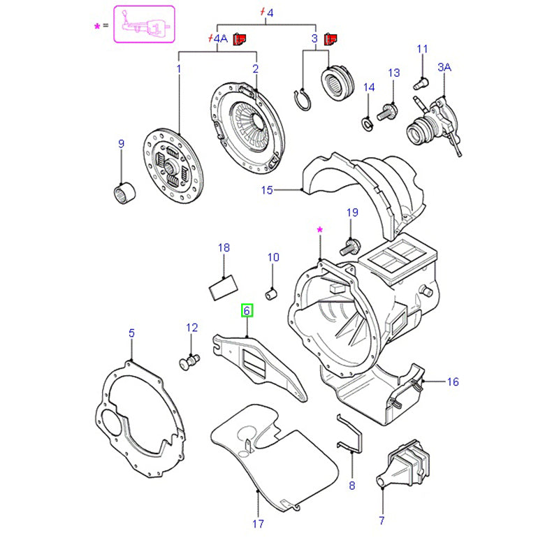 Clutch Fork to suit 2.3L VH 2000-2003 Ford Transit YC157515AA / 4041551