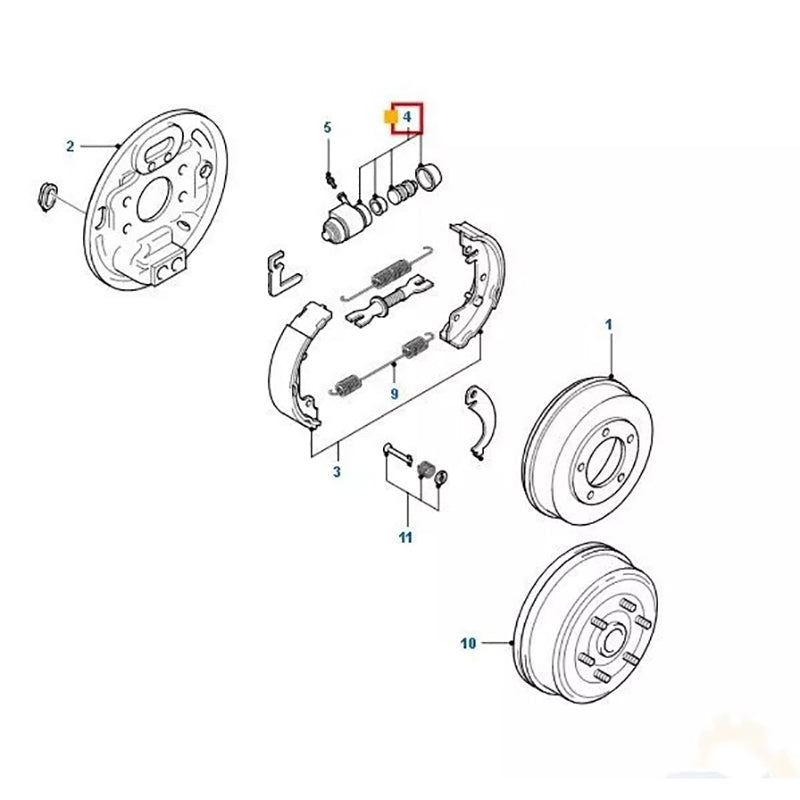 YC152261AA Brembo Rear Brake Wheel Cylinder to suit VH / VJ 2000-2006 Ford Transit Vans 4055730