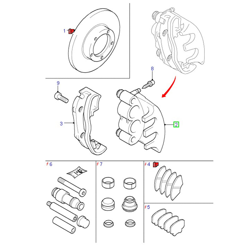 Front Brake Caliper LH To Suit Ford Transit VH / VJ YC152B121AA / 4055820