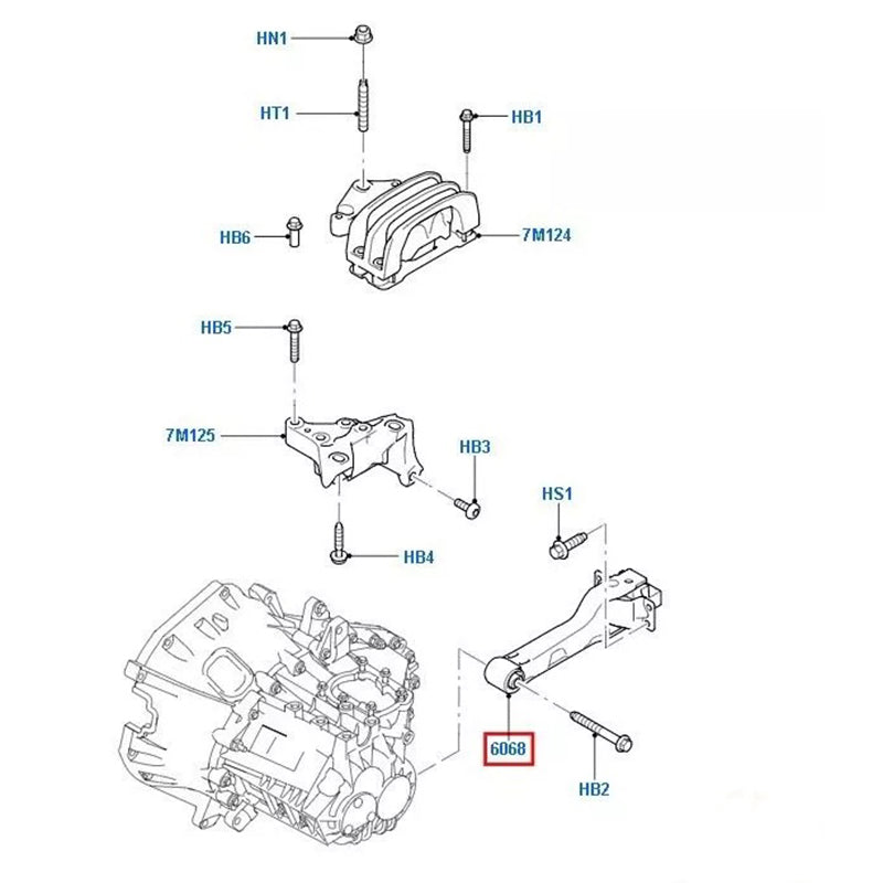 Engine Mount Gearbox Mount suits VM 2.2 FWD Ford Transits 3C116P082AC / 4519492
