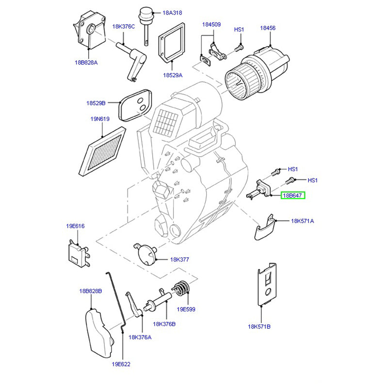 3C1H18B647AA Fan Speed Resistor Heater Resistor - Regulator Assy to suit VG / VH / VJ VM Ford Transit