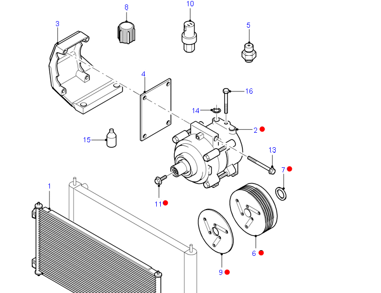 4L3H19497AC Air Con Compressor To suit Ford Transit VH/VJ 2000-2006