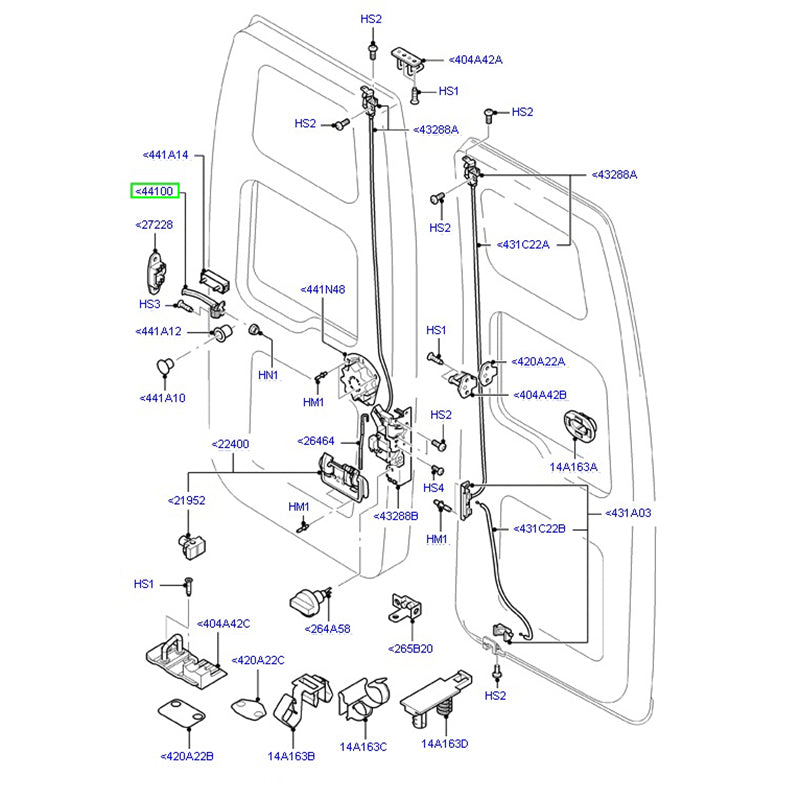 Rear Door Check Arm/Bracket R/H To Suit VH / VJ / VM Ford Transit YC15V44100AK / 5146438