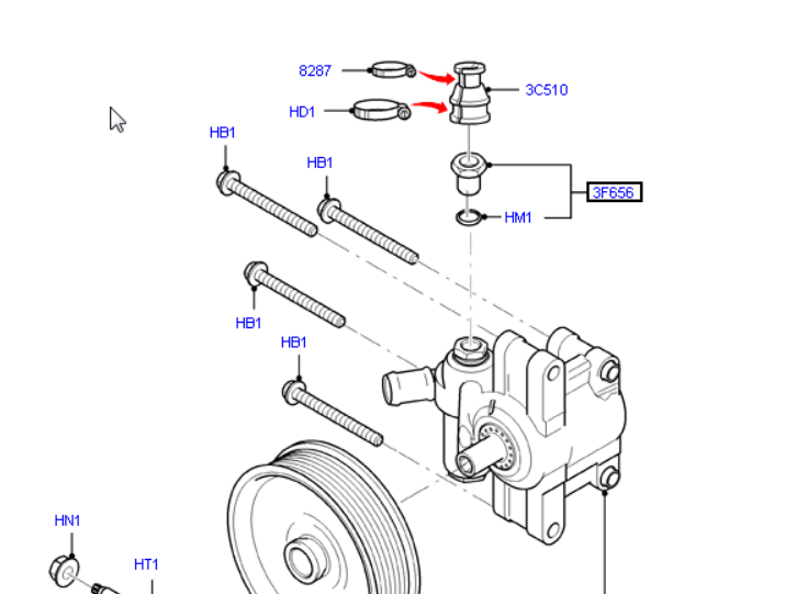 Power Steering Pump Union Nut to suit Ford F33C3F656BA
