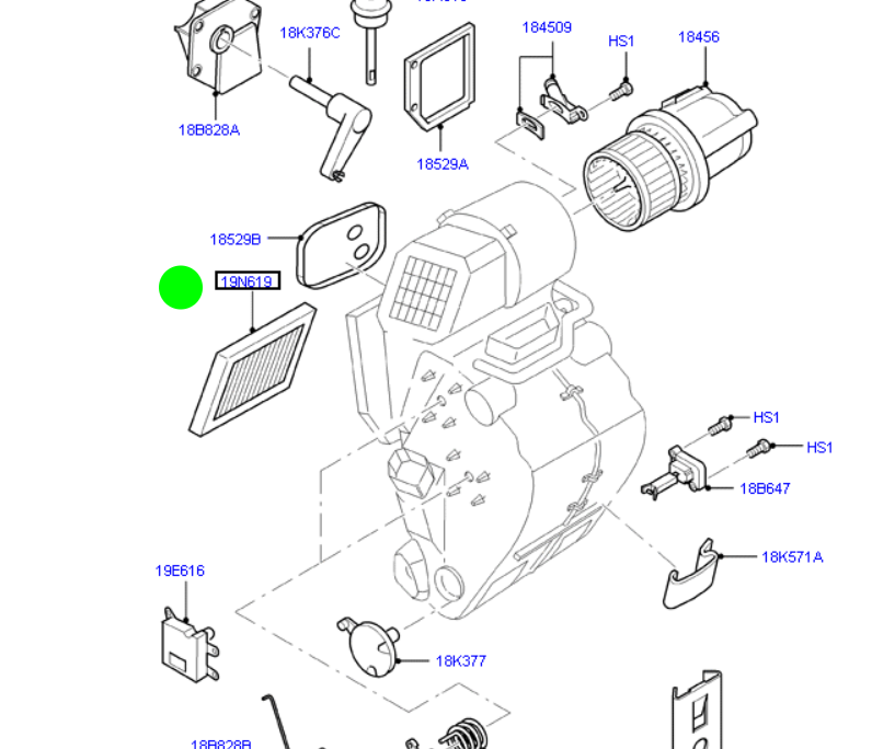 6C1119G244AAK Genuine Ford Cabin Filter suit Ford Transit VM 2006-2014