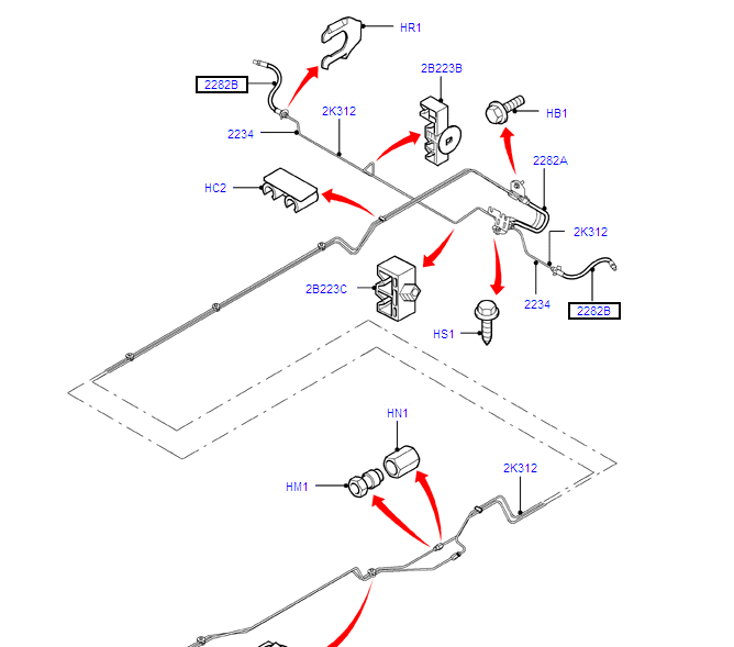 Rear Brake Hose To Suit Ford Transit VM 6C112282EB / 1438806