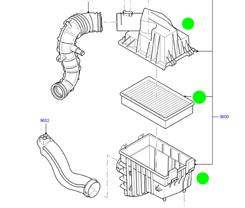 6C119600BC Genuine Ford Air Filter Box to suit 2.4L VM Ford Transit