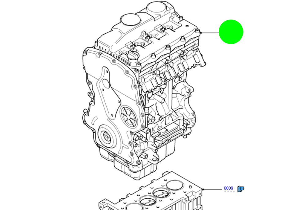 6C1Q6006HD H9FB Service Engine 2.4L Ford Transit VM 2006-2014