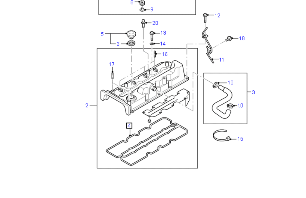 Tappet/Rocker Cover Gasket to suit Ford Everest and Ford Ranger 2.5L models 1449094 / 6M346584AA
