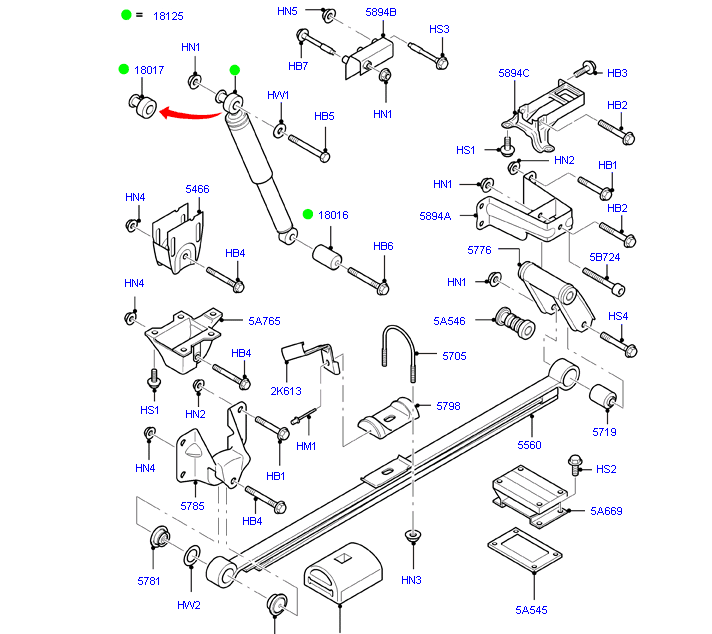 Shock Absorber rear to suit Ford Transit VM 2006-2014