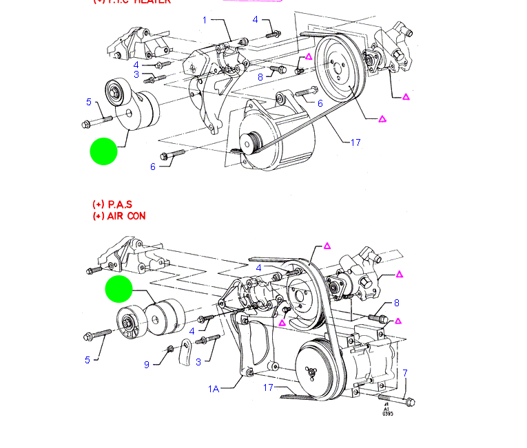 944F6A228BA Belt Tensioner To suit Ford Transit VG 1992-2000