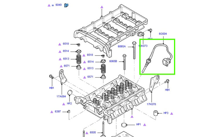 Cylinder Head Temp Sensor to suit VM 2.2L FWD 9C116G004DD / 1770525