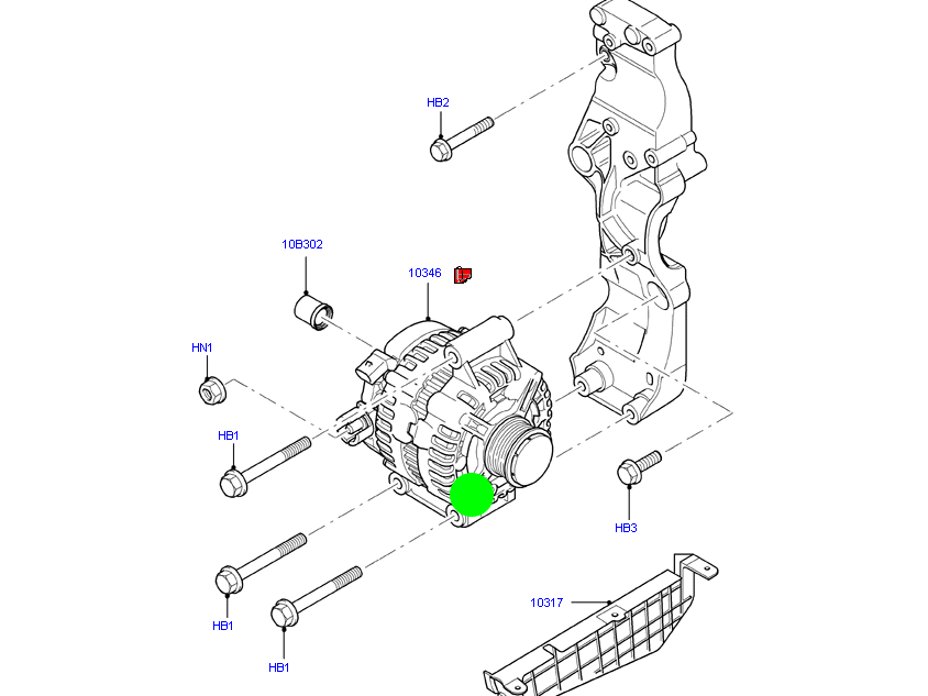 AC1T10300BB Alternator Pulley / Clutch only to suit VM FWD 2.2L Ford Transit Van