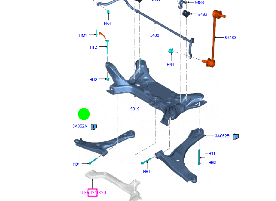 BK213A052AF Front Right Lower Control Arm VN Custom and VO