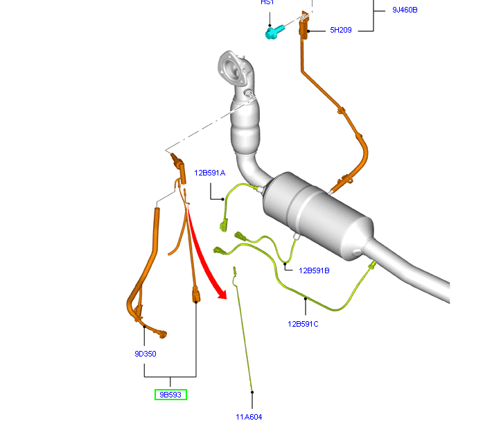 DPF Vapour Sensor to suit VO / VN Custom Ford Transit BK319T540AG / 1865004