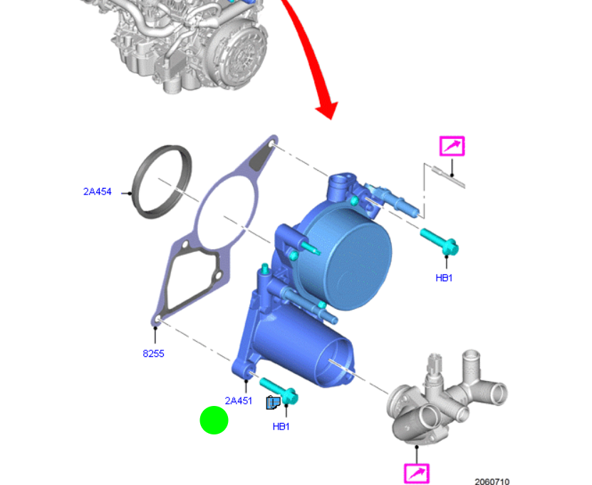 BK3Q2A451FD Genuine Ford Vacuum Pump assembly suit Ford Transit VO 2.2L