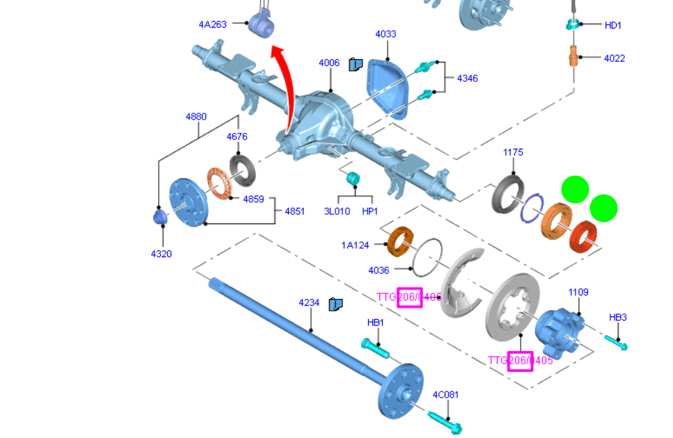 BK3W1A049BA Rear Wheel Bearing Kit to suit VO Transit Dual Rear Wheel